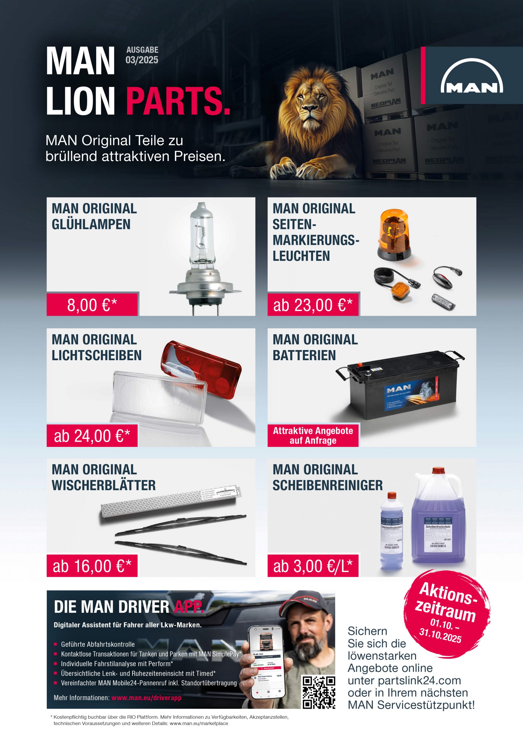 MAN LION Parts Angebote Oktober 2025 Seite 1